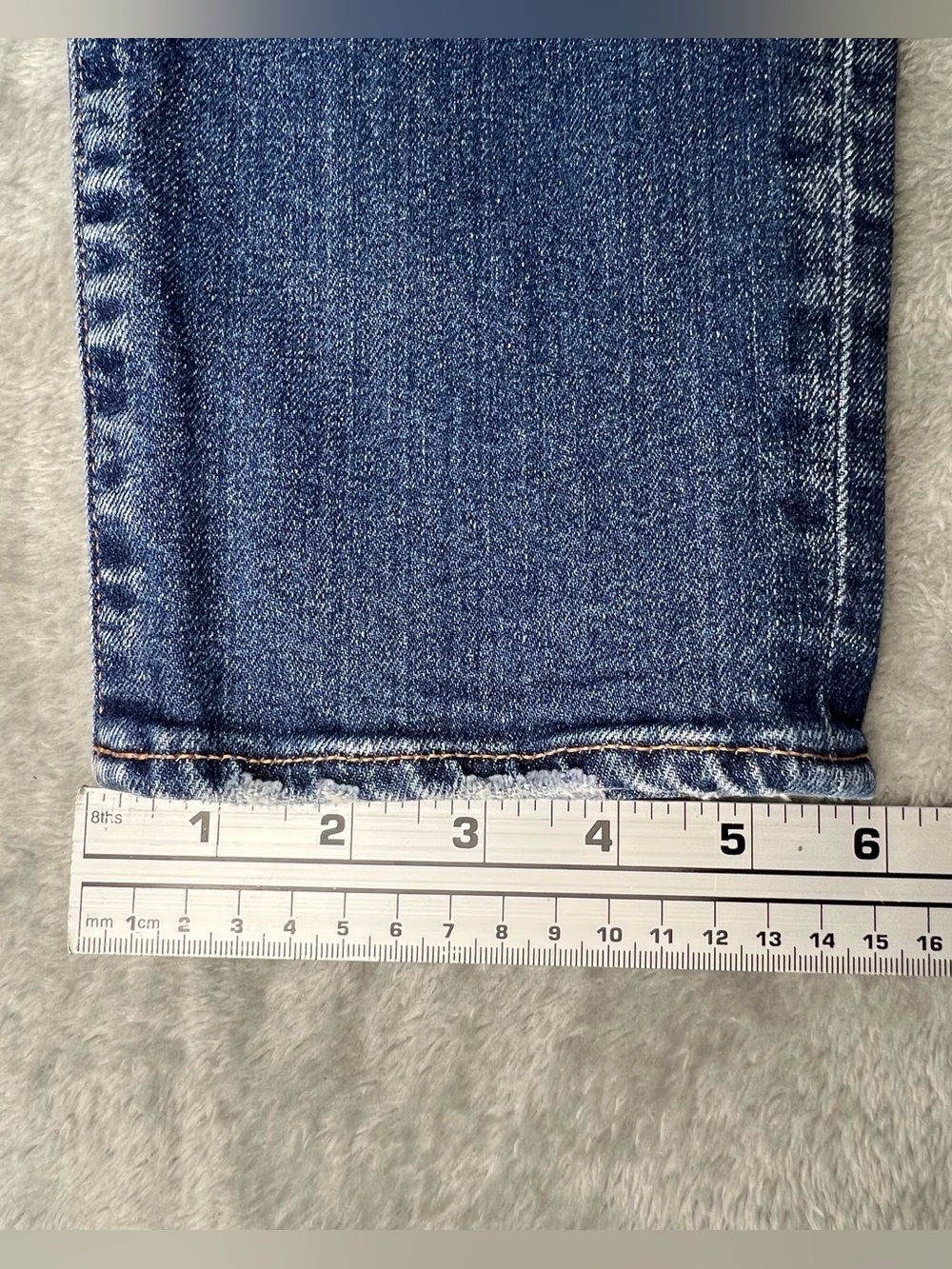 Moussy Vintage Sundance Skinny Ankle Jeans Dark Blue Size 30 Distressed Japan - Picture 7 of 9
